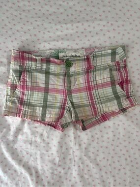 Y2K girly plaid shorts